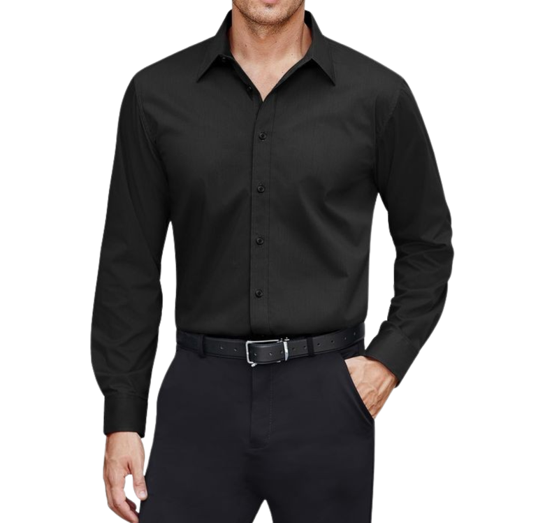 CAMISA SLIM PRETO ( TECIDO MISTO) 60% POLIÉSTER 40 ALGODÃO