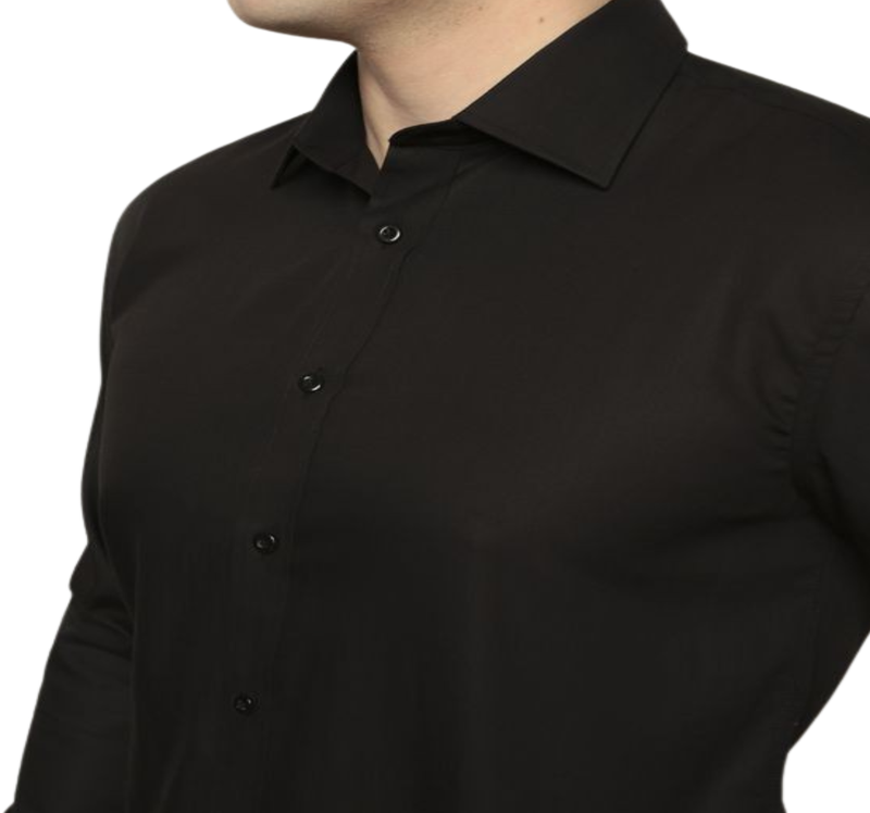 CAMISA SLIM PRETO ( TECIDO MISTO) 60% POLIÉSTER 40 ALGODÃO