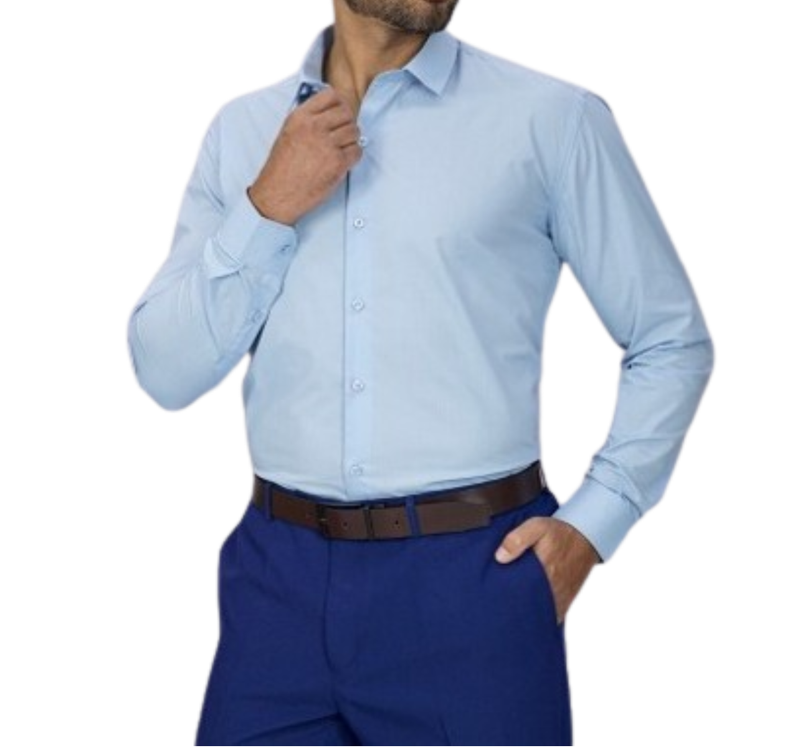 CAMISA SLIM FIT PASSA FACIL TECIDO LISO (60% ALGODÃO, 40% POLIÉSTER)